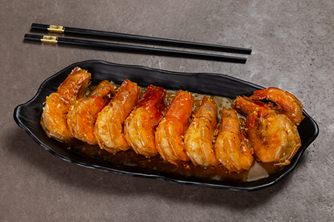 Camarones grandes con ajo